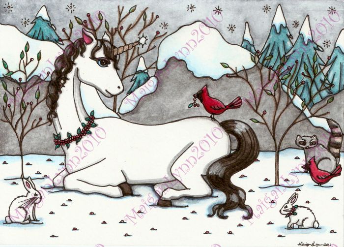 Holiday Unicorn by Maigan Lynn